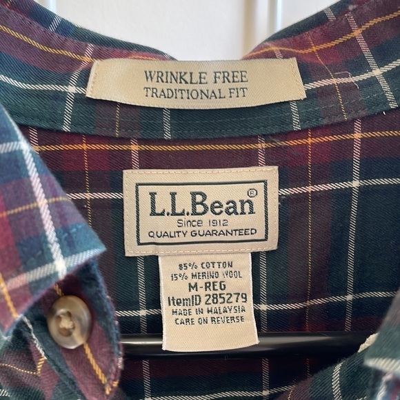 L.l Bean - Casual Button Down - Wrinkle Free - M - Picture 2 of 9